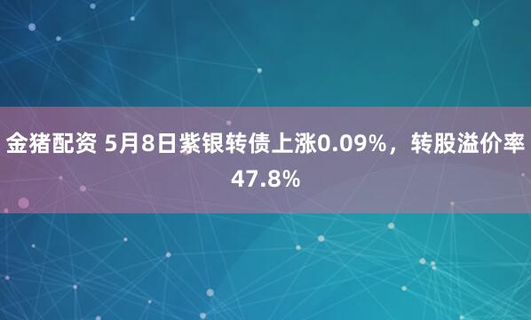 金猪配资 5月8日紫银转债上涨0.09%，转股溢价率47.8%